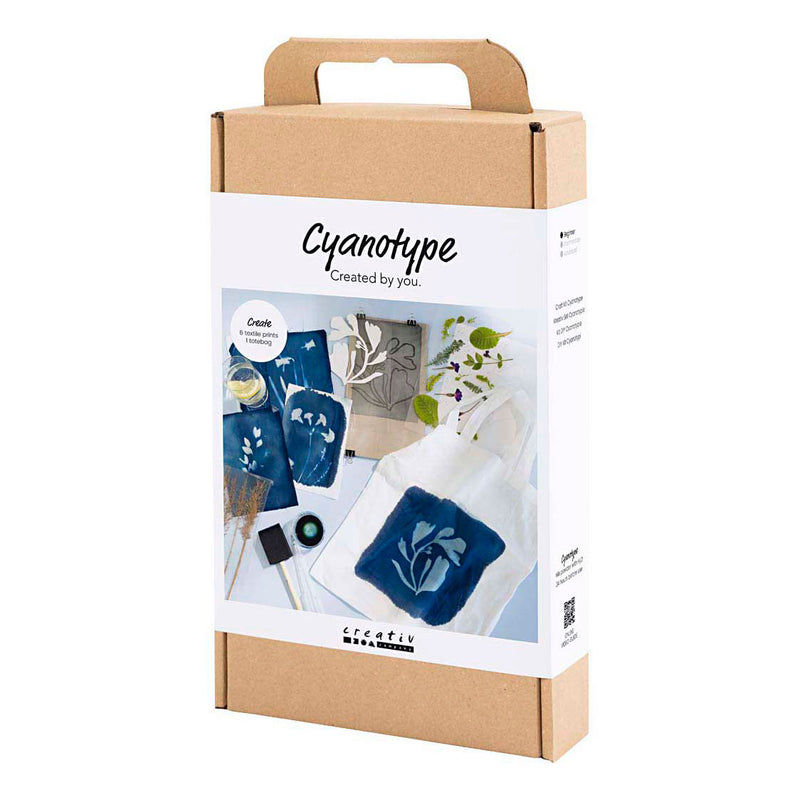 ギャラリービューアに画像をロードする, Creativ company hobbyset cyanotypie textiel blauw