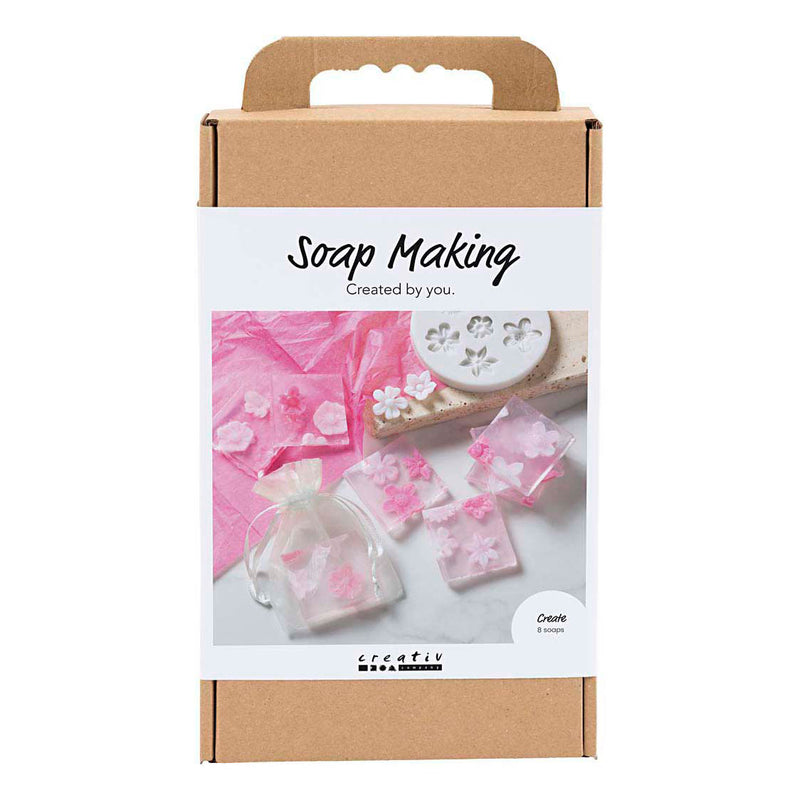 Load image into Gallery viewer, Creativ company hobbyset zeep maken bloemen roze