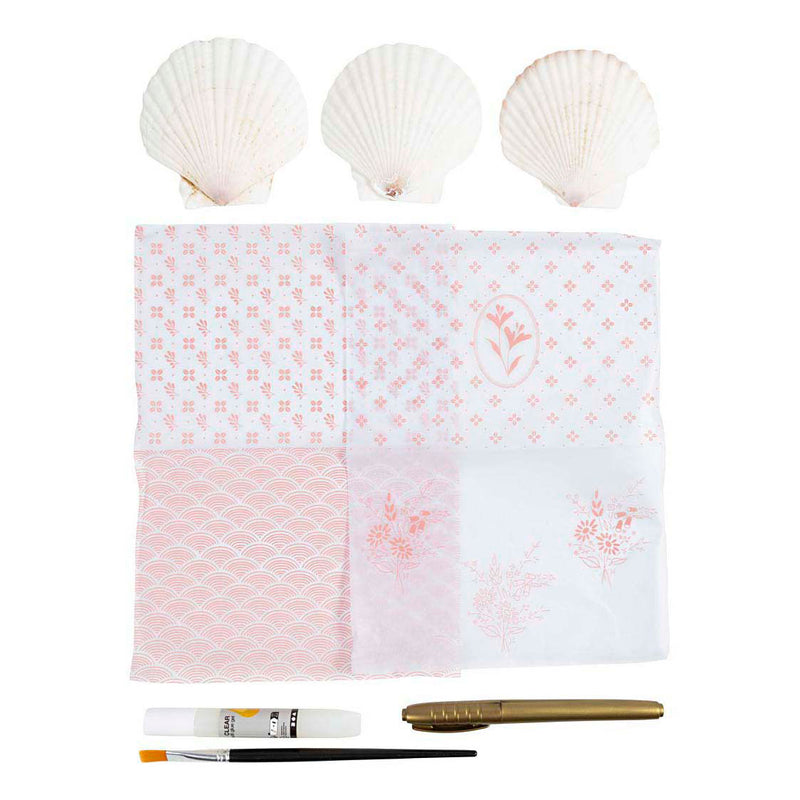Laden Sie das Bild in Galerie -Viewer, Creativ company mini hobbyset decoupage mosselschelpen lichtroze
