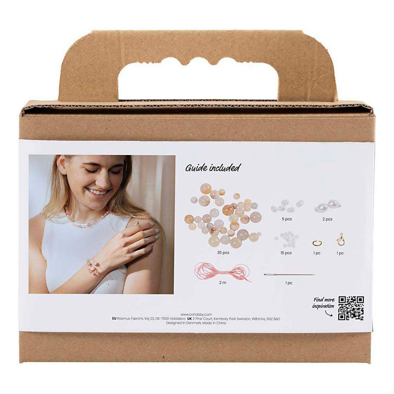 Afbeelding laden in galerijviewer, Creativ company mini hobbyset sieraden halskettingen en armband roze