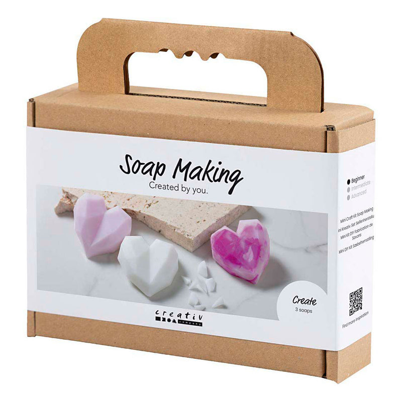 Afbeelding laden in galerijviewer, Creativ company mini hobbyset harten zeep maken roze