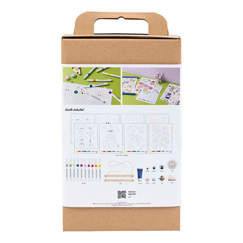 Afbeelding laden in galerijviewer, Creativ company hobbyset kleuren vlinder en robot in vrolijke kleuren