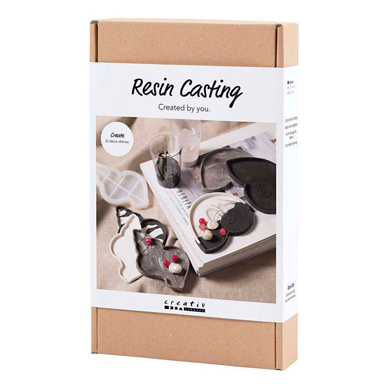 Afbeelding laden in galerijviewer, Creativ company hobbyset hars gieten conchschelp zwart en wit