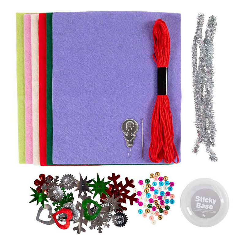 Afbeelding laden in galerijviewer, Creativ company mini hobbyset decoratie vilten kerstdecoraties