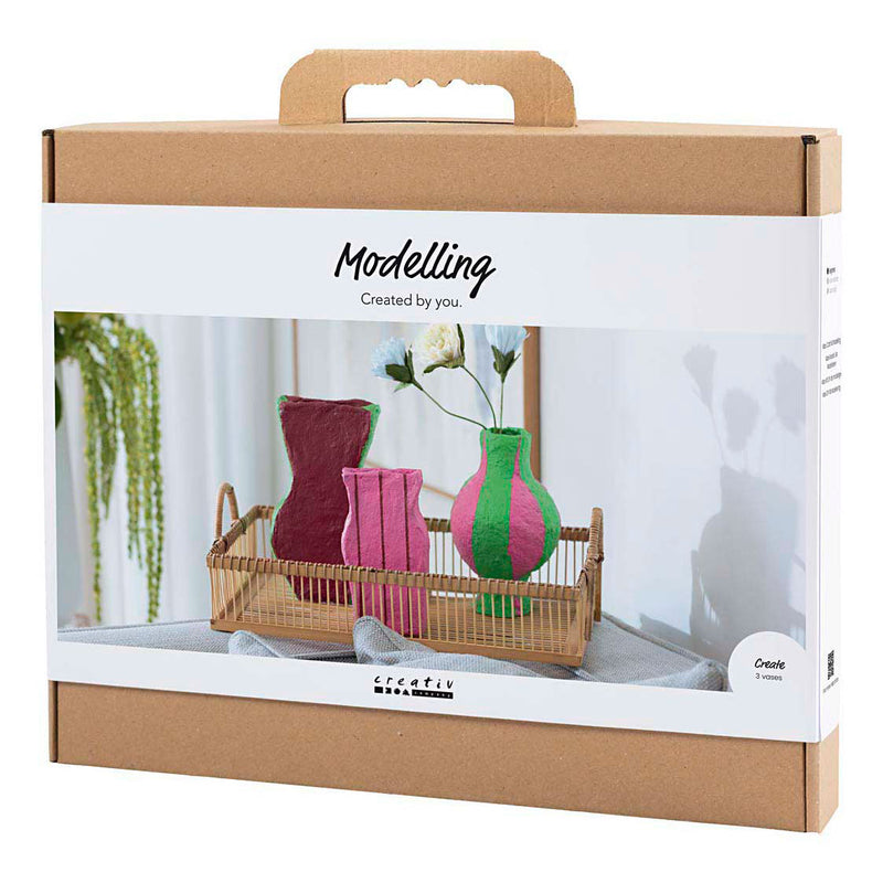 Load image into Gallery viewer, Creativ company https: www.cchobby.nl maxi-hobbyset-boetseren-vazen-van-papier-mache-diverse-kleuren-1-doos