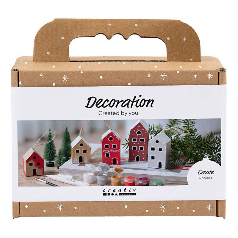 Afbeelding laden in galerijviewer, Creativ company mini hobbyset decoratie huizen kerst kleuren