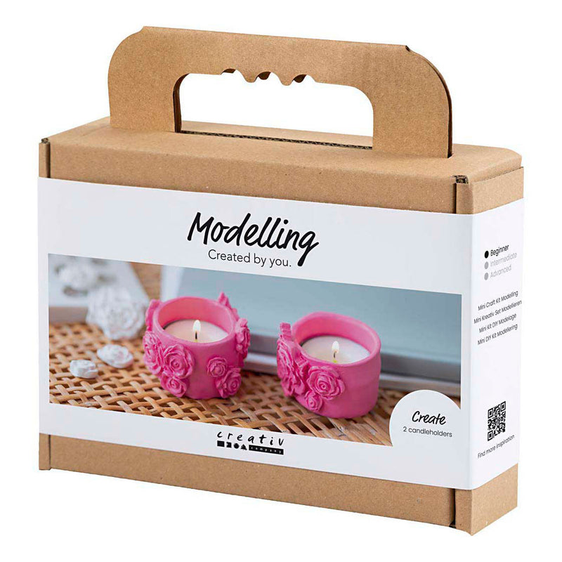 Chargez l'image dans la visionneuse de la galerie, Creativ company mini hobbyset boetseren theelichthouders roze