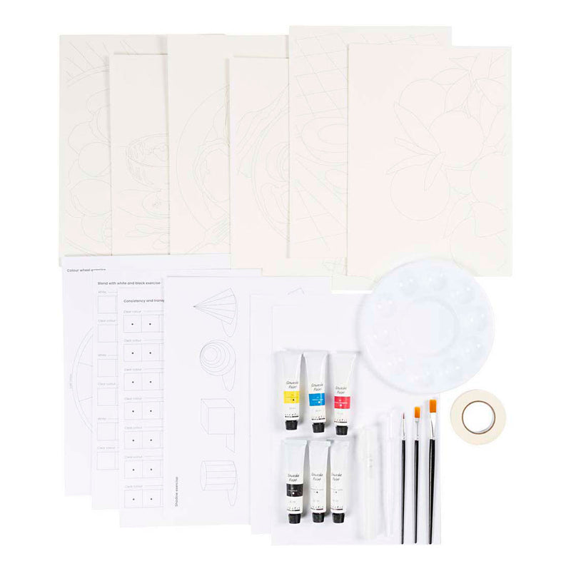 Afbeelding laden in galerijviewer, Creativ company starter hobbyset gouache schilderijen