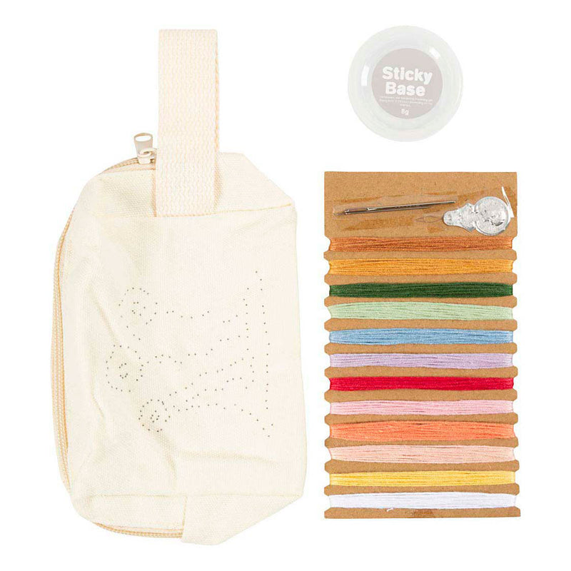 Afbeelding laden in galerijviewer, Creativ company mini hobbyset borduurwerk make-up tas