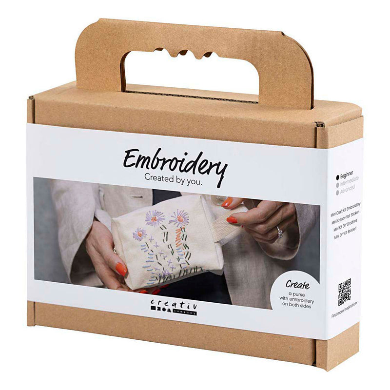 Afbeelding laden in galerijviewer, Creativ company mini hobbyset borduurwerk make-up tas