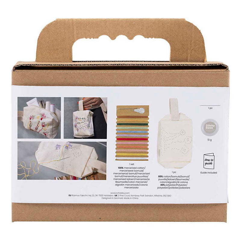 Afbeelding laden in galerijviewer, Creativ company mini hobbyset borduurwerk make-up tas
