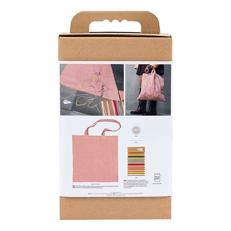 Afbeelding laden in galerijviewer, Creativ company hobbyset borduurwerk draagtas lichtroze