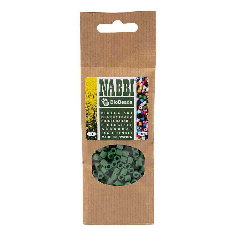 Load image into Gallery viewer, Creativ company nabbi biobeads 5x5mm donkergroen - 1000st.