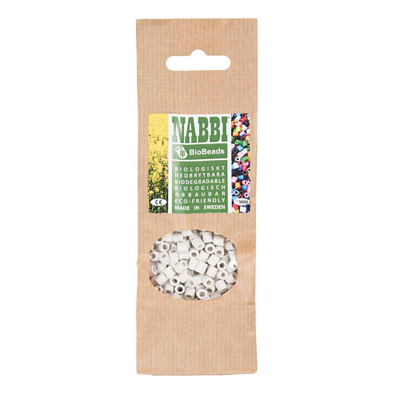 Afbeelding laden in galerijviewer, Creativ company nabbi biobeads 5x5mm wit - 1000st.