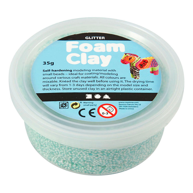 Afbeelding laden in galerijviewer, Creativ company foam clay glitter lichtgroen - 35gr.