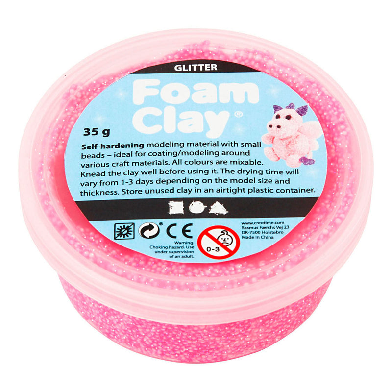 Afbeelding laden in galerijviewer, Creativ company https: www.cchobby.nl foam-clayr-glitter-roze-35-gr-1-doosje