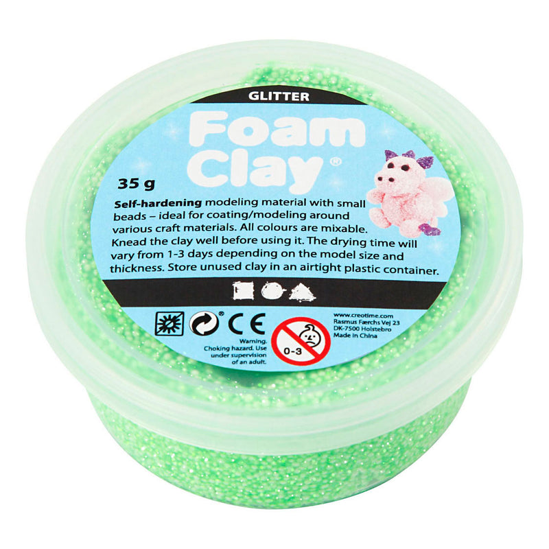 Afbeelding laden in galerijviewer, Creativ company foam clay glitter 35gr - groen