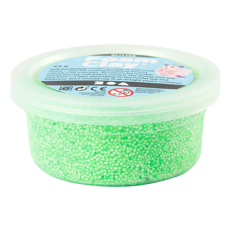 Afbeelding laden in galerijviewer, Creativ company foam clay glitter 35gr - groen