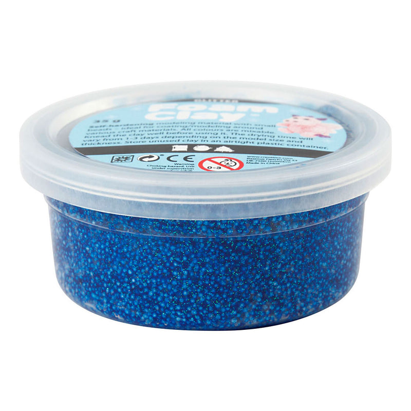 Chargez l'image dans la visionneuse de la galerie, Creativ company foam clay glitter 35gr - blauw