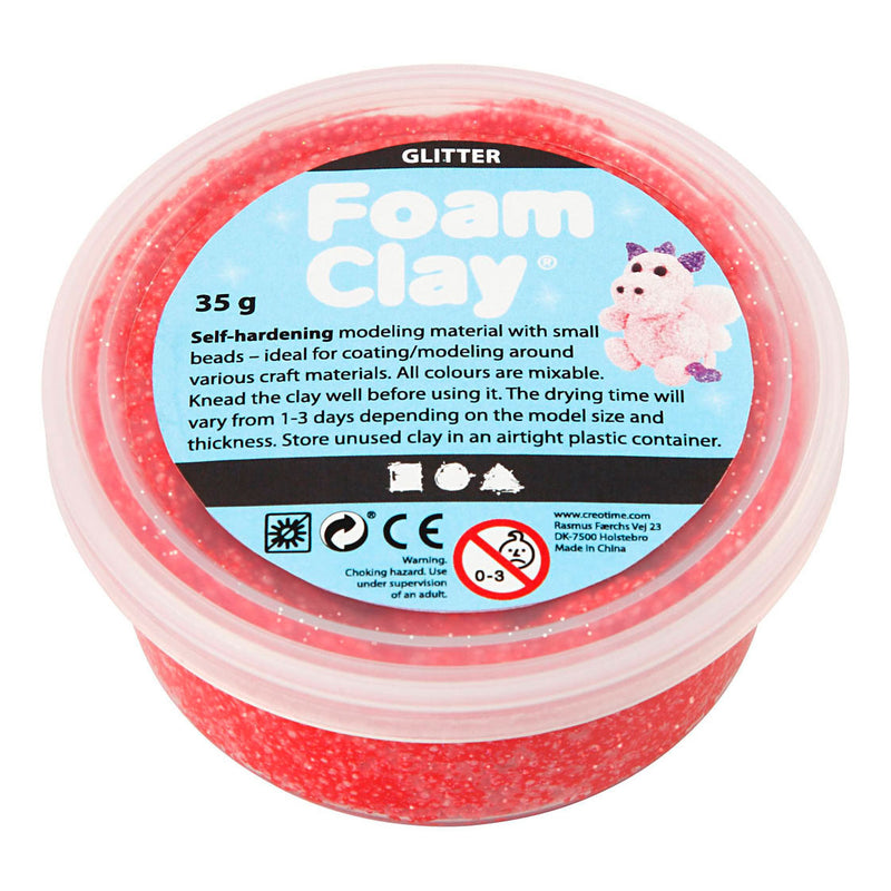 Chargez l'image dans la visionneuse de la galerie, Creativ company foam clay glitter 35gr - rood