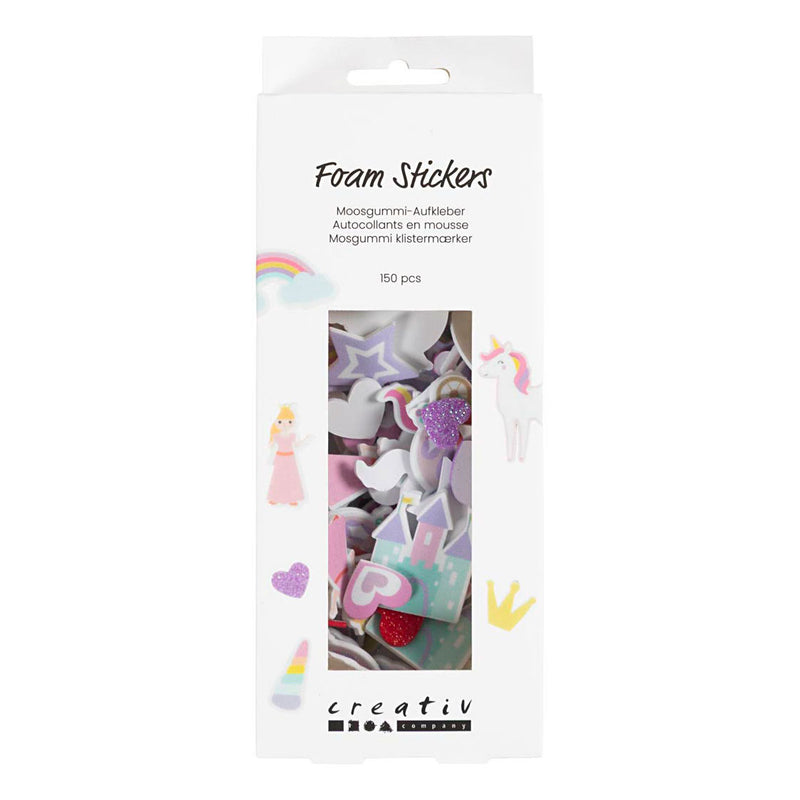 Afbeelding laden in galerijviewer, Creativ company foam stickers prinses en eenhoorn - 150st.
