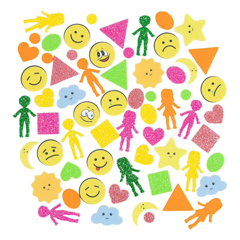 Afbeelding laden in galerijviewer, Creativ company foam stickers lachgezicht - 175st.