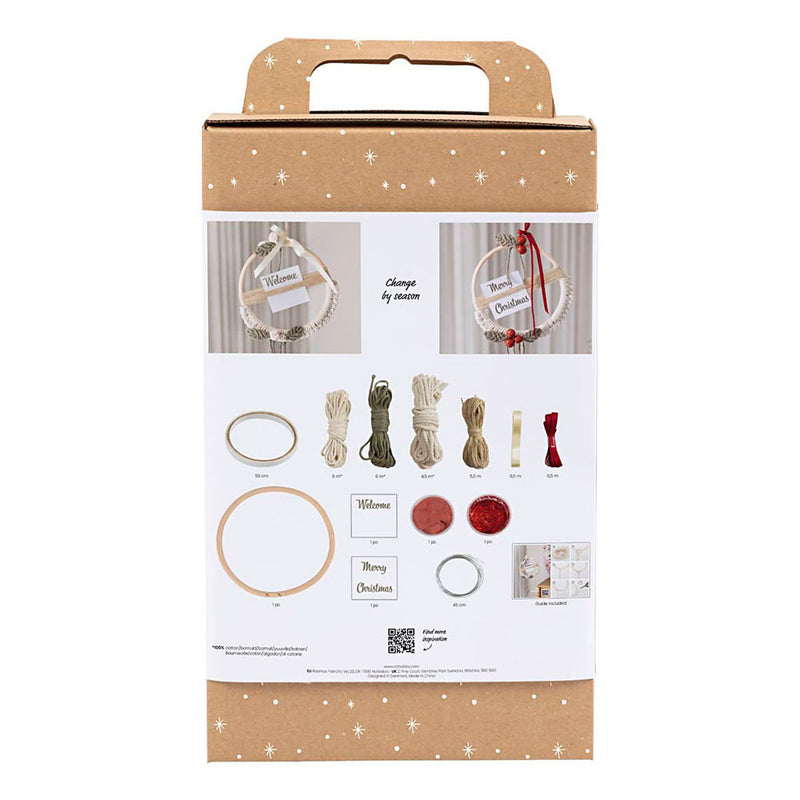 Afbeelding laden in galerijviewer, Creativ company hobbyset macrame kerstkrans