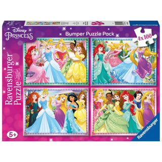 Load image into Gallery viewer, Ravensburger puzzel disney princess 4 in1 100 stukjes