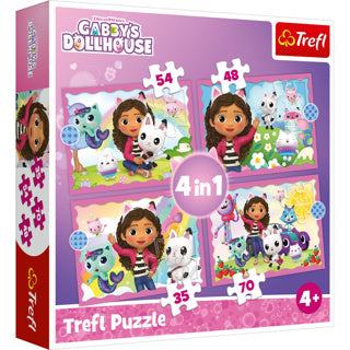 Load image into Gallery viewer, Trefl puzzel gabby's dollhouse 4 in 1 | 2 stuks