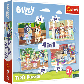 Afbeelding laden in galerijviewer, Trefl puzzel 4 in 1 bluey 12+15+20+24 stukjes | 2 stuks