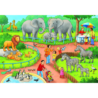 Load image into Gallery viewer, Ravensburger - Puzzel Een dag in de Dierentuin 2x24 stuks