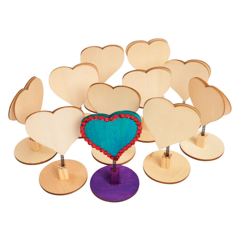 Load image into Gallery viewer, Colorations Versier je Houten Memoclip Hart, 12st.