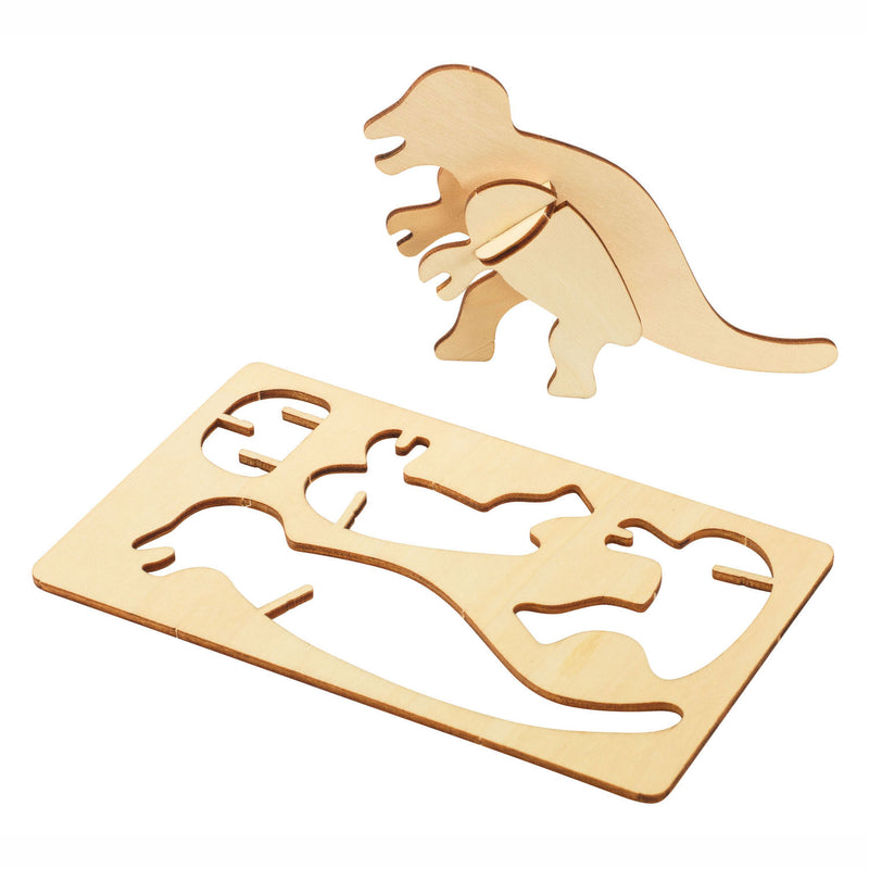 Load image into Gallery viewer, Colorations bouwpakketje houten 3d dinosaurus, set van 4