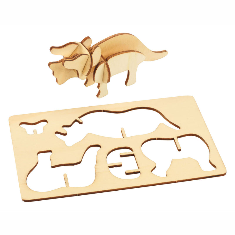 Load image into Gallery viewer, Colorations bouwpakketje houten 3d jungledieren, set van 4