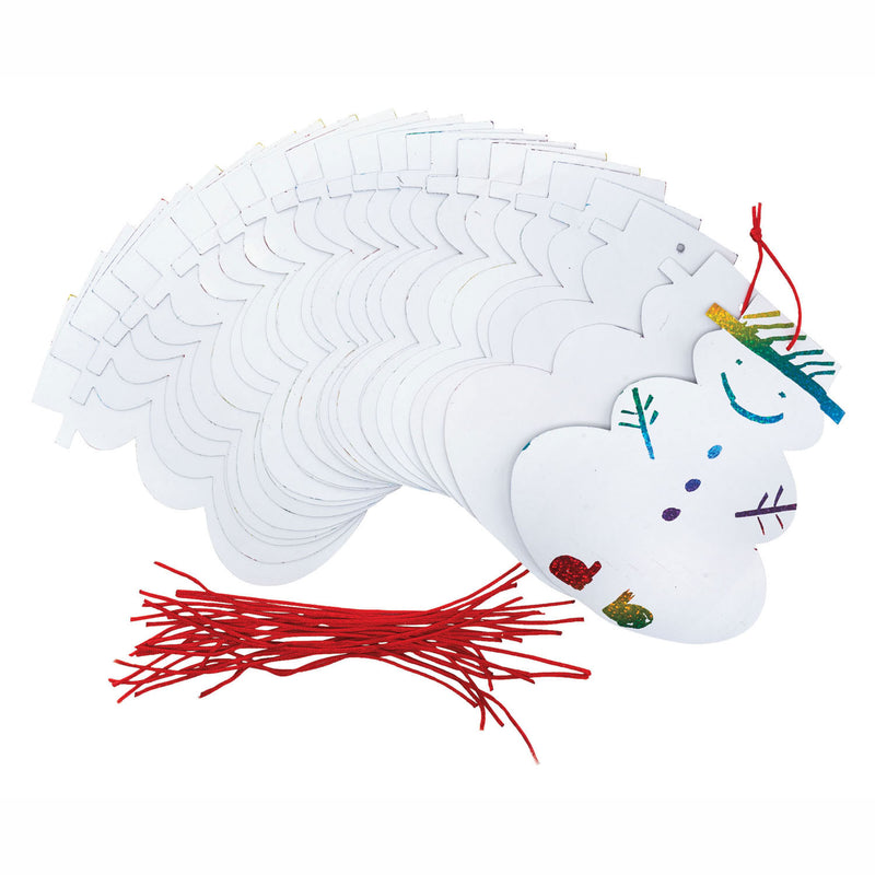 Load image into Gallery viewer, Colorations scratchkaart sneeuwman kersthanger, set van 24