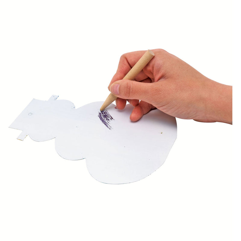 Load image into Gallery viewer, Colorations scratchkaart sneeuwman kersthanger, set van 24