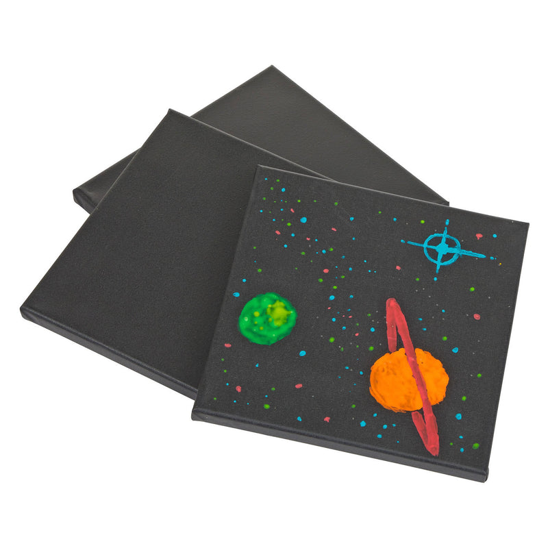 Load image into Gallery viewer, Colorations canvas zwart 20x20cm, 3st.