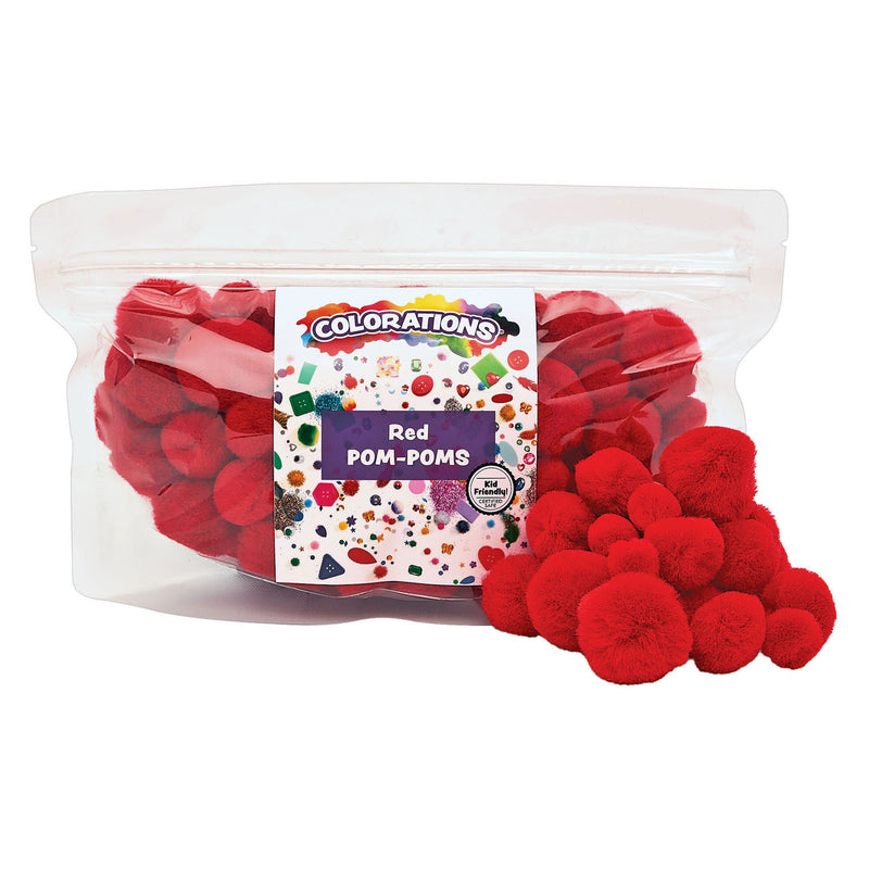 Load image into Gallery viewer, Colorations - pom poms rood, 100st.
