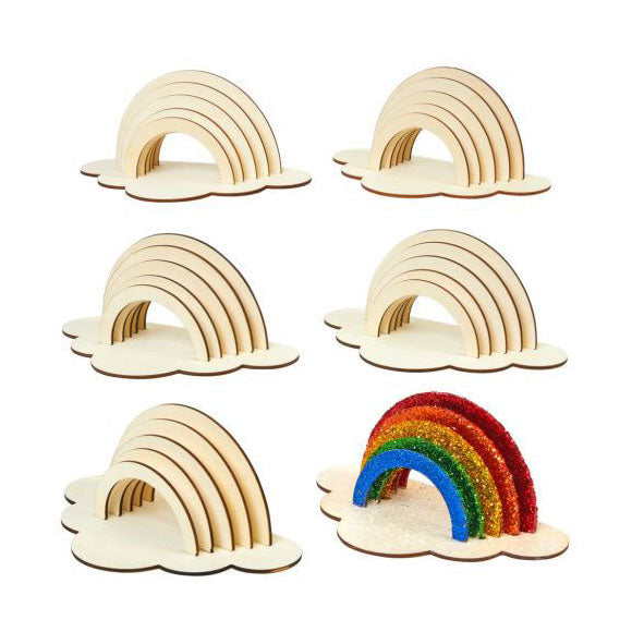 Load image into Gallery viewer, Colorations - maak en versier je eigen houten regenboog, set van 6