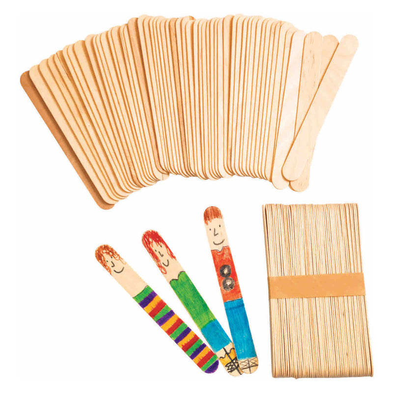 Load image into Gallery viewer, Colorations - grote houten knutselstokjes, set van 100