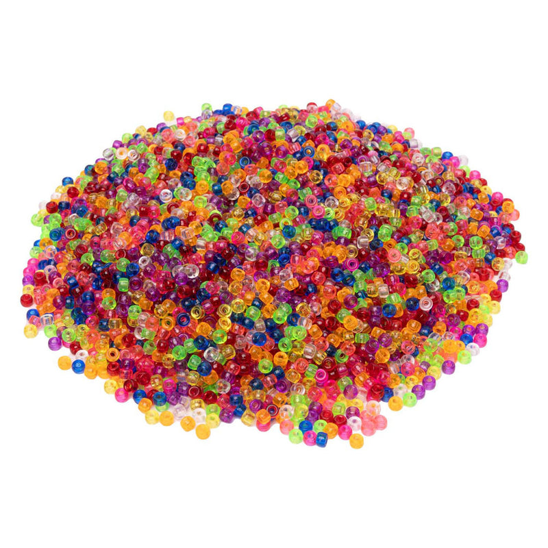 Load image into Gallery viewer, Colorations - kleine pony kralen - transparant, 4 x 6 mm, 500 gr.