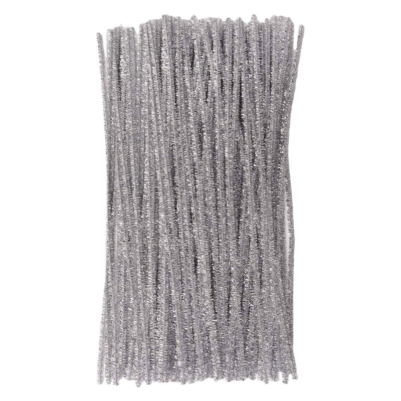 Load image into Gallery viewer, Colorations - zilverkleurig metallic chenilledraad, 100st.