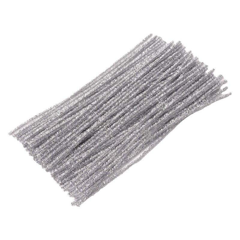 Load image into Gallery viewer, Colorations - zilverkleurig metallic chenilledraad, 100st.