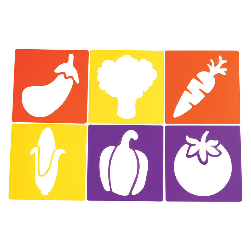 Load image into Gallery viewer, Colorations - herbruikbare fruit sjablonen - 12st.