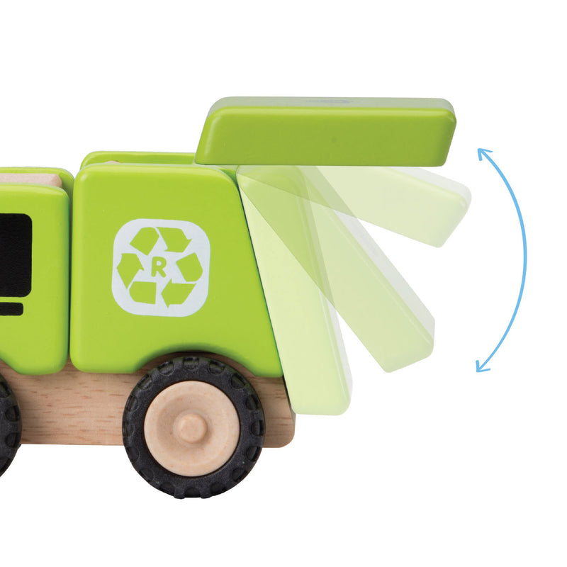 Load image into Gallery viewer, Wonderworld Houten Vuilniswagen
