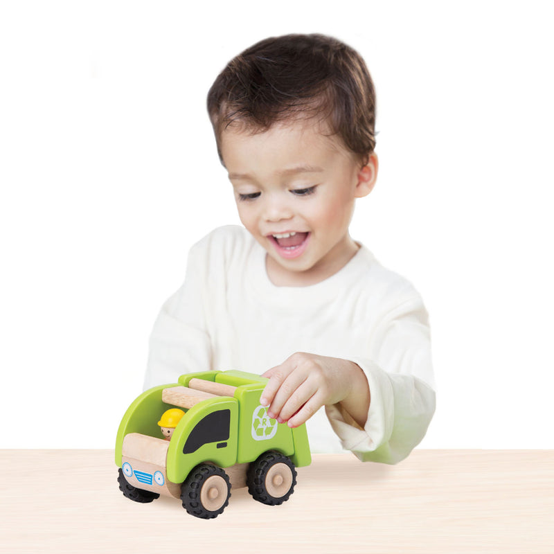 Load image into Gallery viewer, Wonderworld Houten Vuilniswagen