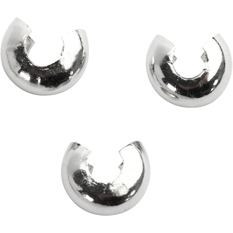Load image into Gallery viewer, Creativ company https: www.cchobby.nl metalen-hoes-d-5-mm-verzilverd-50-stuk-1-doos