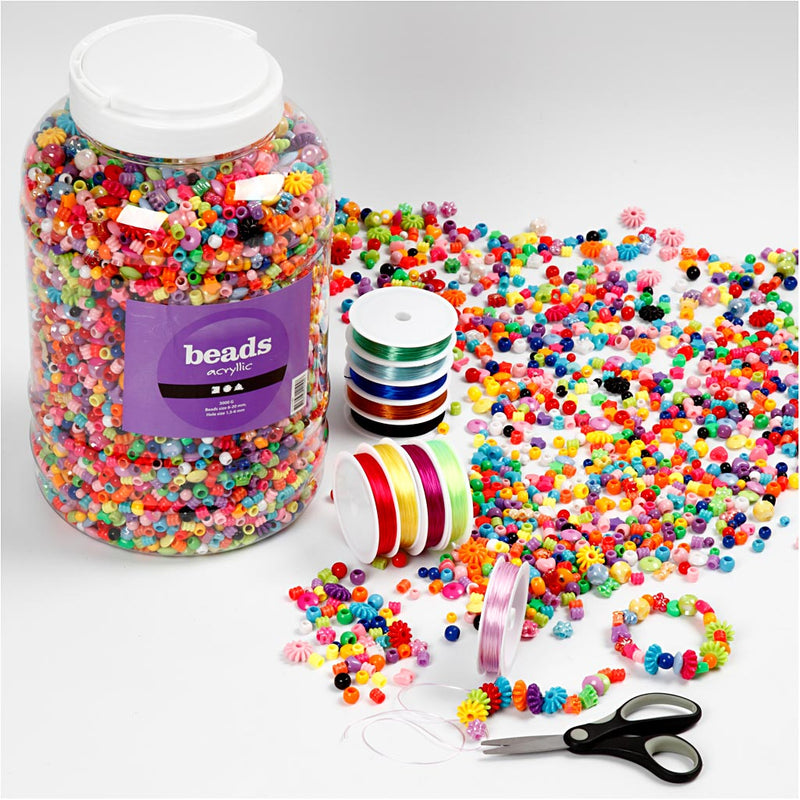 Cargue la imagen en el visor de la galería, Https: www.cchobby.nl plastic-kralen-en-elastisch-koord-afm-6-20-mm-gatgrootte-1-5-6-mm-ca-3000-gr-1-doos