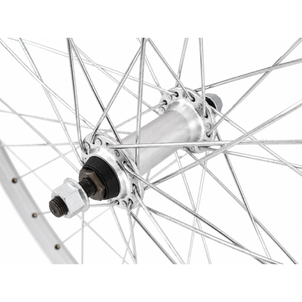 Afbeelding laden in galerijviewer, Abi voorwiel 28 inch zac 2000 - aluminium naaf - zilver