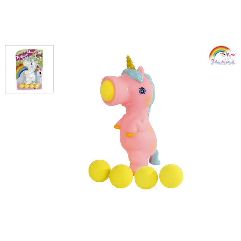 Load image into Gallery viewer, Unicorn shooter met 5 balletjes 16cm